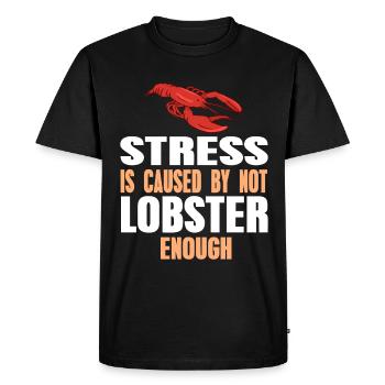 Stress causé par le manque de homard - T-shirt Premium bio Homme - noir - Devant - Nico (187cm)