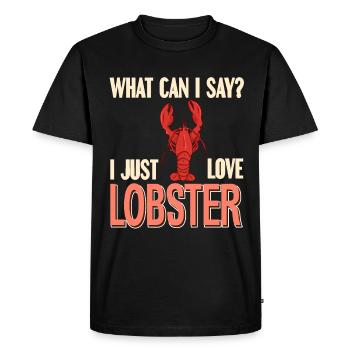 Que puis-je dire? J’adore le homard. - T-shirt Premium bio Homme - noir - Devant - Nico (187cm)