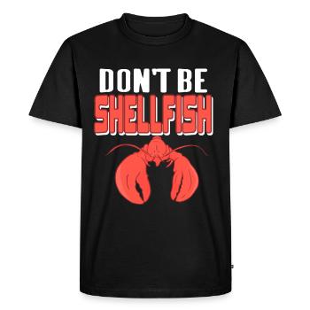 Homard - Ne soyez pas des mollusques et crustacés - T-shirt Premium bio Homme - noir - Devant - Nico (187cm)