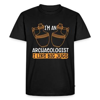 Archéologie Je suis un archéologue Fouiller Archéologue - T-shirt Premium bio Homme - noir - Devant - Nico (187cm)