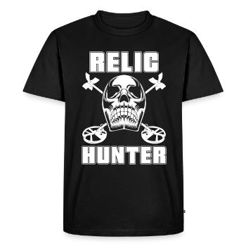 Metal Detecting Relic Hunter Treasures Detectorist - Men's Premium Organic T-Shirt - black - Front - Nico (187cm)
