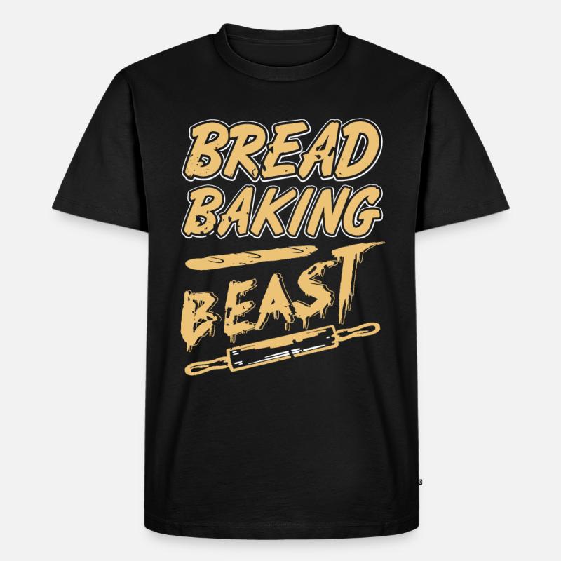 Bread baker beast - Männer Premium Bio T-Shirt - Schwarz