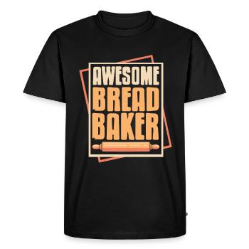 Awesome bread baker - Men's Premium Organic T-Shirt - black - Front - Nico (187cm)