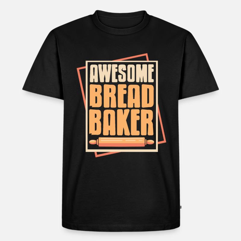 Awesome bread baker - Männer Premium Bio T-Shirt - Schwarz