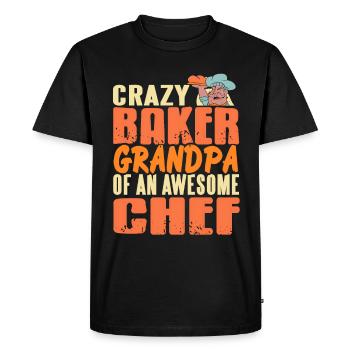 Crazy Baker Grand-père d’un chef génial - T-shirt Premium bio Homme - noir - Devant - Nico (187cm)
