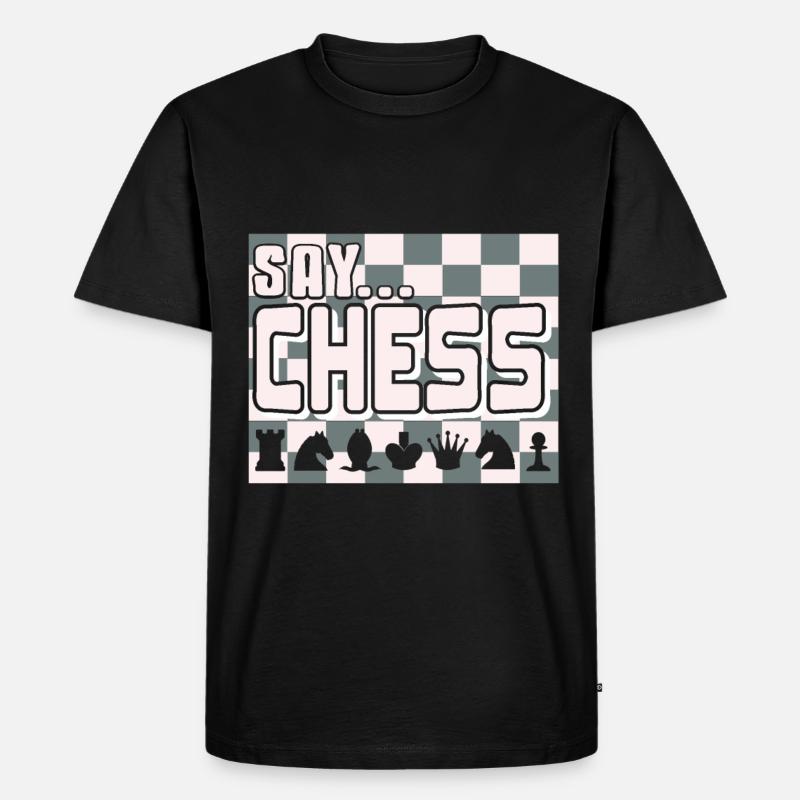 Échecs - Dites échecs - T-shirt Premium bio Homme - noir