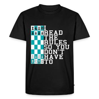 I Read the rules so you don't have to - Men's Premium Organic T-Shirt - black - Front - Nico (187cm)