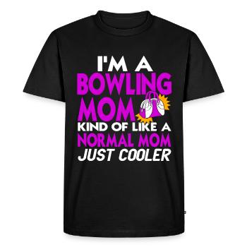 Je suis une maman bowling un peu comme une maman normale juste - T-shirt Premium bio Homme - noir - Devant - Nico (187cm)