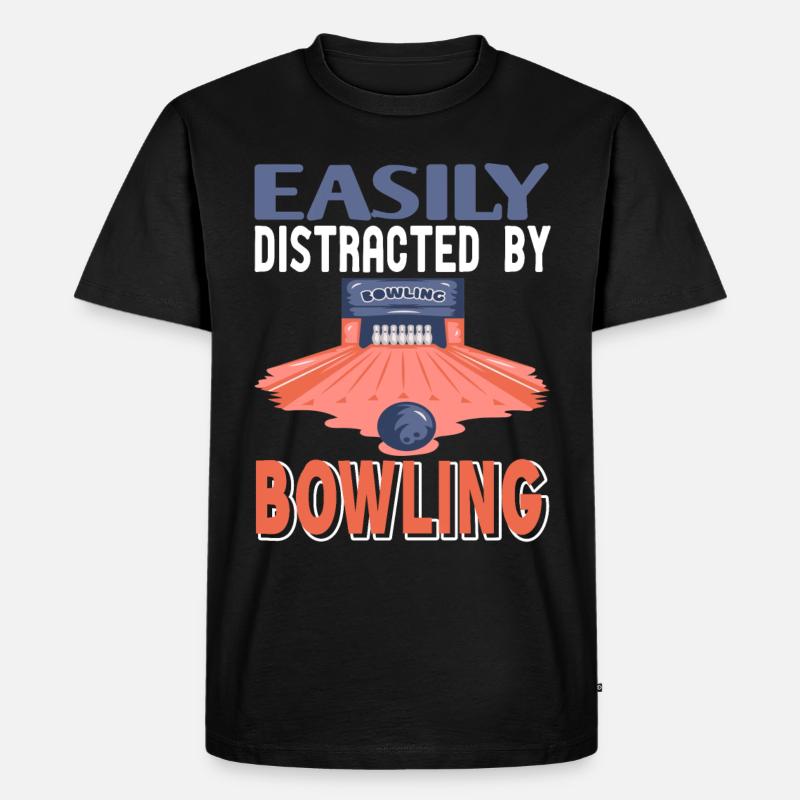 Easily Distractes by bowling - Men's Premium Organic T-Shirt - black