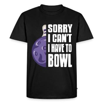 Désolé, je ne peux pas avoir à Bowl - T-shirt Premium bio Homme - noir - Devant - Nico (187cm)