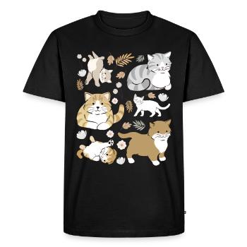 Cute Cats Playful Kittens - Men's Premium Organic T-Shirt - black - Front - Nico (187cm)