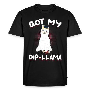 Diplôme Llama Diplômé - T-shirt Premium bio Homme - noir - Devant - Nico (187cm)