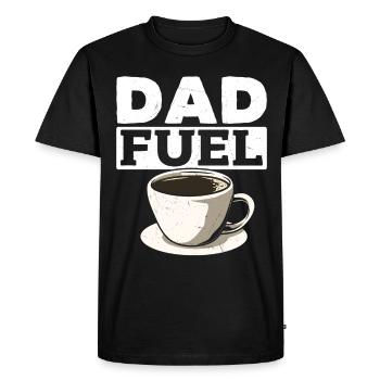Café Père Humour Barista Père - T-shirt Premium bio Homme - noir - Devant - Nico (187cm)