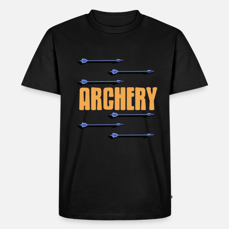 Bogenschießen mit pfeil und bogen - Männer Premium Bio T-Shirt - Schwarz