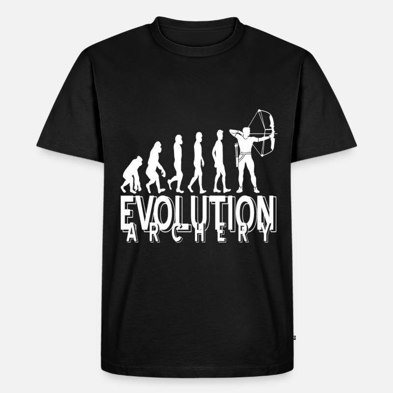 Evolution Archer - Men's Premium Organic T-Shirt - black