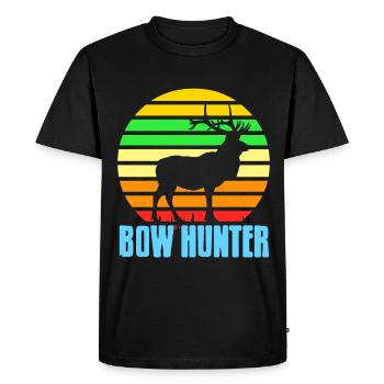 Bow Hunter - Men's Premium Organic T-Shirt - black - Front - Nico (187cm)