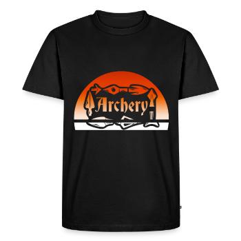 Arc et flèche Archer à l’arc - T-shirt Premium bio Homme - noir - Devant - Nico (187cm)