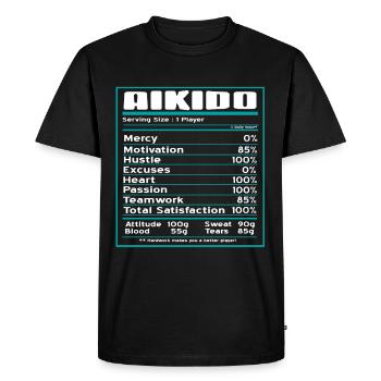 La motivation de miséricorde de l’Aïkido excuse le cœur - T-shirt Premium bio Homme - noir - Devant - Nico (187cm)