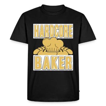 Boulanger hardcore - T-shirt Premium bio Homme - noir - Devant - Nico (187cm)