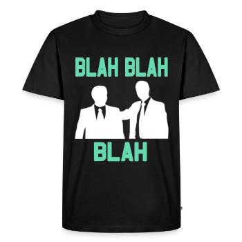 Boring in the office - Blah Blah Blah - Men's Premium Organic T-Shirt - black - Front - Nico (187cm)