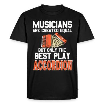 Les musiciens sont créés jeu égal Accordéon - T-shirt Premium bio Homme - noir - Devant - Nico (187cm)