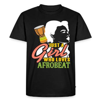 Just a Girl who loves afrobeat - Men's Premium Organic T-Shirt - black - Front - Nico (187cm)