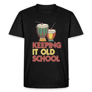 Afrobeat - Garder la vieille école - T-shirt Premium bio Homme - noir - Devant - Nico (187cm)
