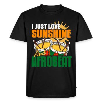 I just love sunshine and afrobeat - Men's Premium Organic T-Shirt - black - Front - Nico (187cm)