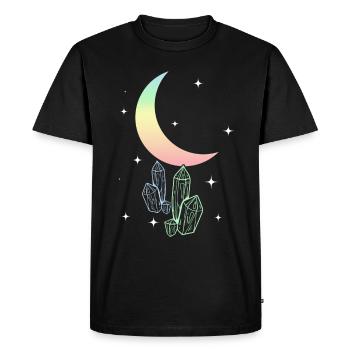 Pastel Goth Moon Esthétique Kawaii - T-shirt Premium bio Homme - noir - Devant - Nico (187cm)