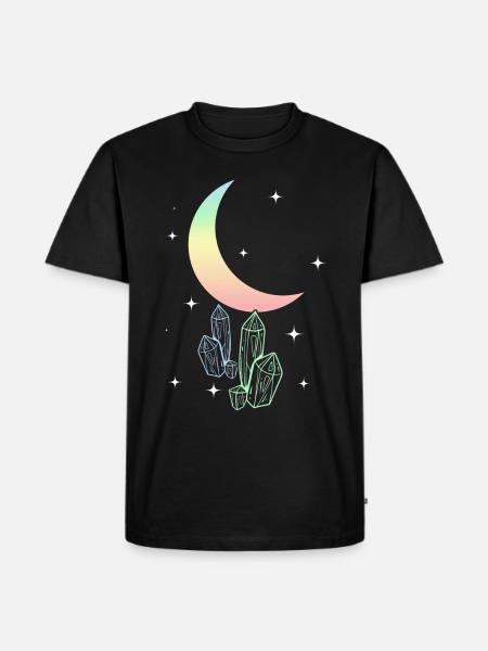 Pastel Goth Moon Aesthetic Kawaii - Men's Premium Organic T-Shirt - black