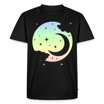 Kawaii Moon Pastel Goth Cute - Men's Premium Organic T-Shirt - black - Front - Nico (187cm)