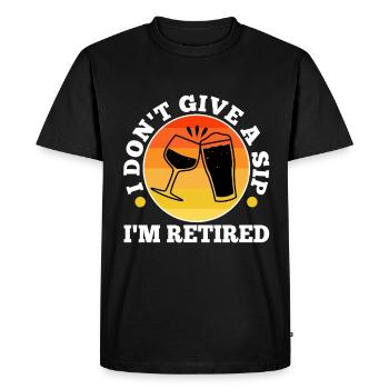 Je ne donne pas une gorgée - T-shirt Premium bio Homme - noir - Devant - Nico (187cm)