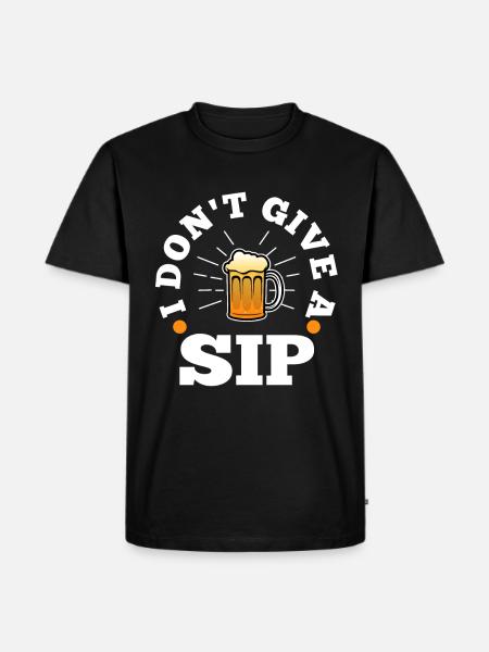 I don't give a sip - Men's Premium Organic T-Shirt - black