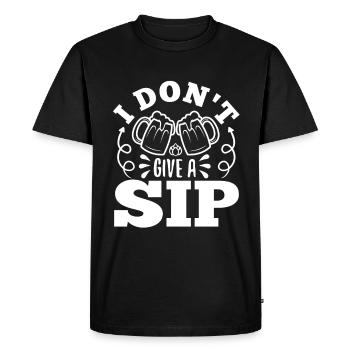 Je ne donne pas une gorgée - T-shirt Premium bio Homme - noir - Devant - Nico (187cm)