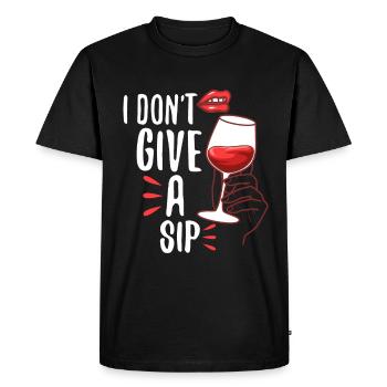 Je ne donne pas une gorgée - T-shirt Premium bio Homme - noir - Devant - Nico (187cm)