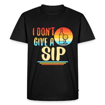 Je ne donne pas une gorgée - T-shirt Premium bio Homme - noir - Devant - Nico (187cm)
