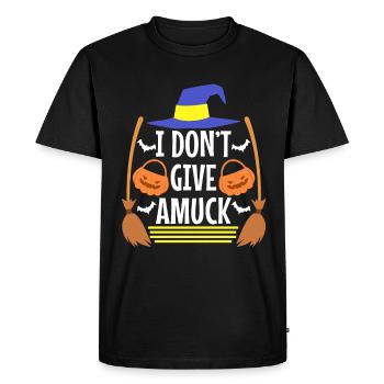 Je ne donne pas un amuck - T-shirt Premium bio Homme - noir - Devant - Nico (187cm)