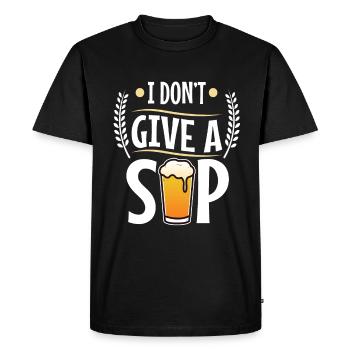 Je ne donne pas une gorgée - T-shirt Premium bio Homme - noir - Devant - Nico (187cm)
