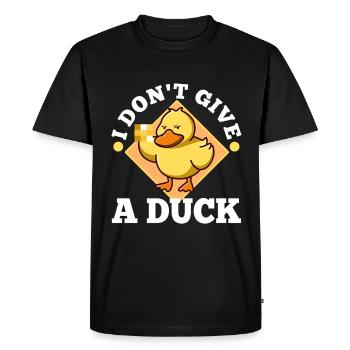 Je ne donne pas un canard - T-shirt Premium bio Homme - noir - Devant - Nico (187cm)