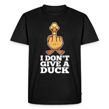 Je ne donne pas un canard - T-shirt Premium bio Homme - noir - Devant - Nico (187cm)