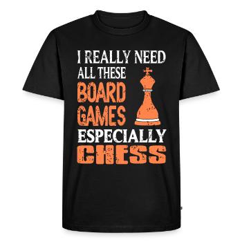 J’ai vraiment besoin de tous ces jeux de société en particulier - T-shirt Premium bio Homme - noir - Devant - Nico (187cm)