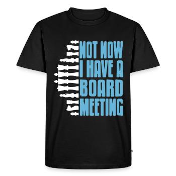 Pas maintenant j’ai une réunion du conseil d’administration - T-shirt Premium bio Homme - noir - Devant - Nico (187cm)