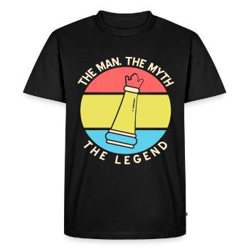 The man the myth the legend - Men's Premium Organic T-Shirt - black - Front - Nico (187cm)