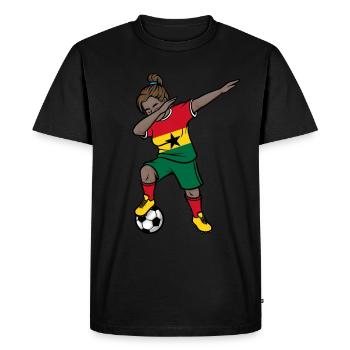 Dabbing Soccer Player Girls Ghana Soccer - Men's Premium Organic T-Shirt - black - Front - Nico (187cm)
