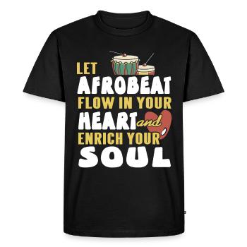 Let Afrobeat flow in your heart ans enrich your - Men's Premium Organic T-Shirt - black - Front - Nico (187cm)