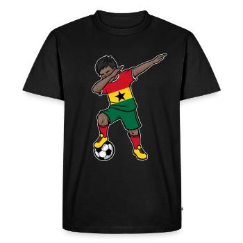 Dabbing Football Player Young Ghana Football - Men's Premium Organic T-Shirt - black - Front - Nico (187cm)