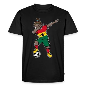 Dabbing Soccer Player Girls Ghana Soccer - Men's Premium Organic T-Shirt - black - Front - Nico (187cm)