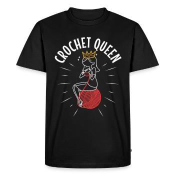 Crochet queen - Men's Premium Organic T-Shirt - black - Front - Nico (187cm)