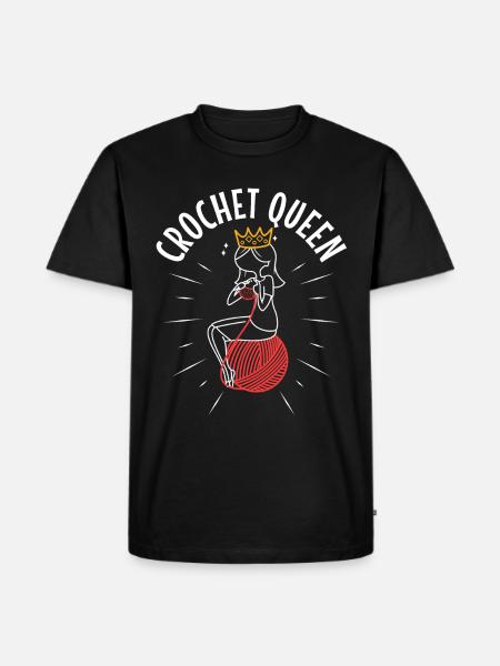 Crochet queen - Men's Premium Organic T-Shirt - black