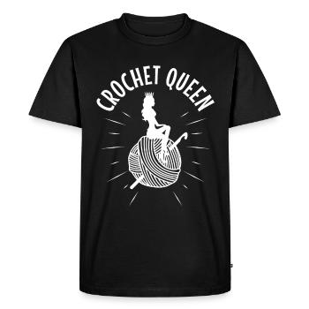 Crochet queen - Men's Premium Organic T-Shirt - black - Front - Nico (187cm)